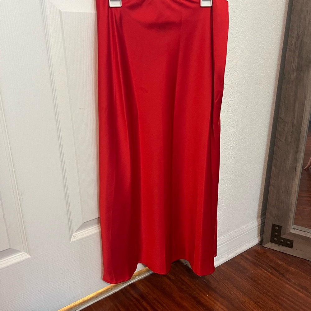 SHEIN Vibrant Red Maxi Skirt